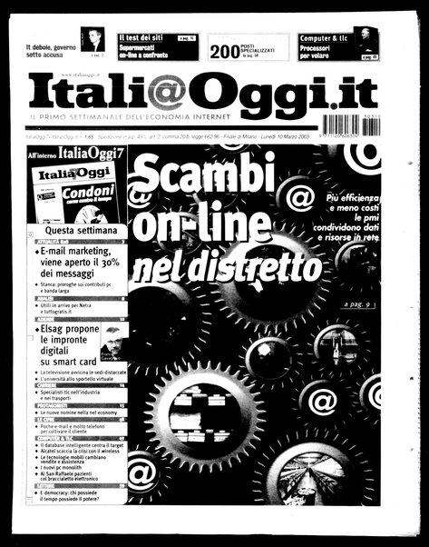 Italia oggi : quotidiano di economia finanza e politica